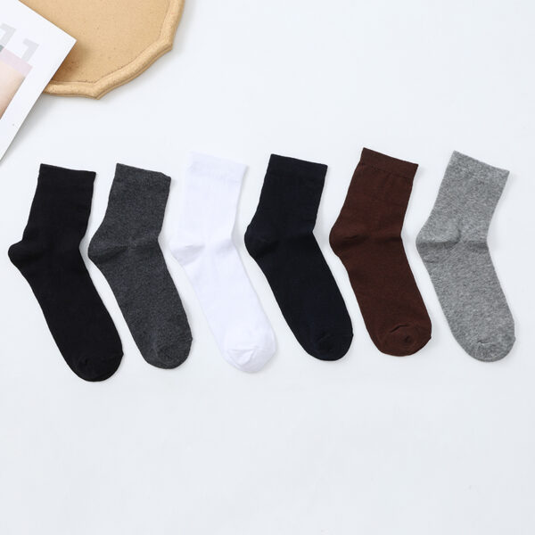 Al Thuraya 100% Pure Cotton Crew Socks for Men – Breathable, Deodorizing, Soft & Durable – 6 Pairs Gift Box – Black, White, Gray, Brown