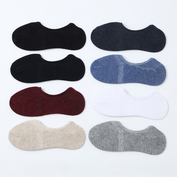 Al Thuraya 12-Pair Cotton No-Show Socks for Men (EU 42–46) – Breathable, Anti-Odor, Invisible Design with Anti-Slip Heel – Assorted Colors
