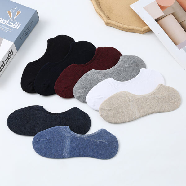 Al Thuraya 12-Pair Cotton No-Show Socks for Men (EU 42–46) – Breathable, Anti-Odor, Invisible Design with Anti-Slip Heel – Assorted Colors