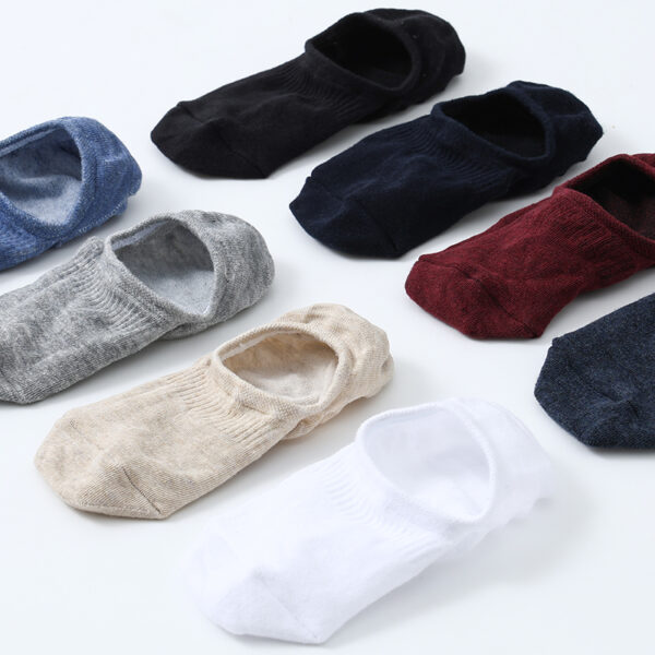 Al Thuraya 12-Pair Cotton No-Show Socks for Men (EU 42–46) – Breathable, Anti-Odor, Invisible Design with Anti-Slip Heel – Assorted Colors