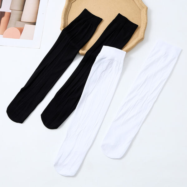 Al Thuraya Wudu Socks for Men & Women – 6 Pairs, 70 DEN Knee-High Stockings, Free Size, Soft, Breathable, Anti-Pilling, Black & White