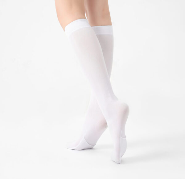 Al Thuraya Wudu Socks for Men & Women – 6 Pairs, 70 DEN Knee-High Stockings, Free Size, Soft, Breathable, Anti-Pilling, Black & White